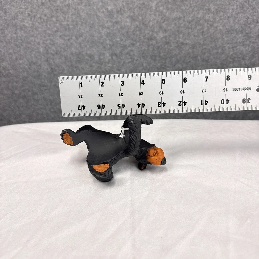 Wilcor Willie Bear Wine Bottle Hanger Figurine Black Resin Cabin Decor GFT3564